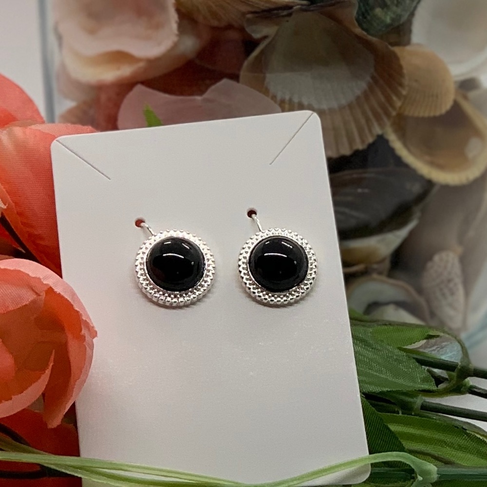 Black Onyx Earring, Handcrafted, NWT